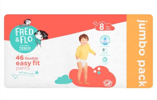 Fred & Flo Pants 8 izmērs (18+ kg) 46 gab.