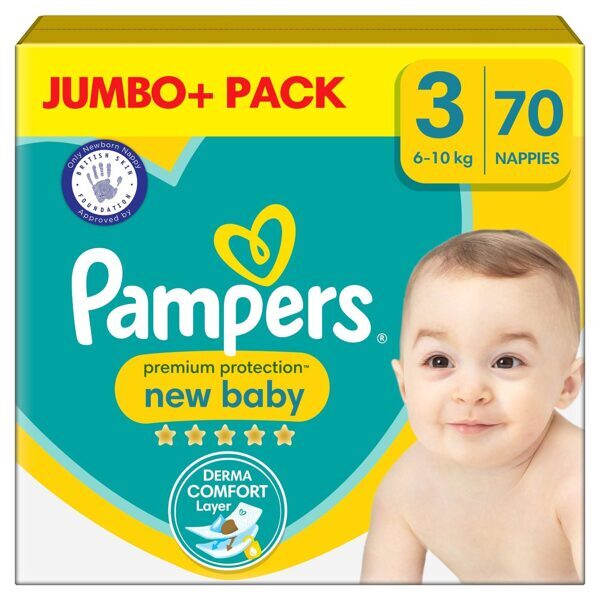 Pampers New Baby Jumbo Pack 3 izmērs (6-10 kg) 70 gab.